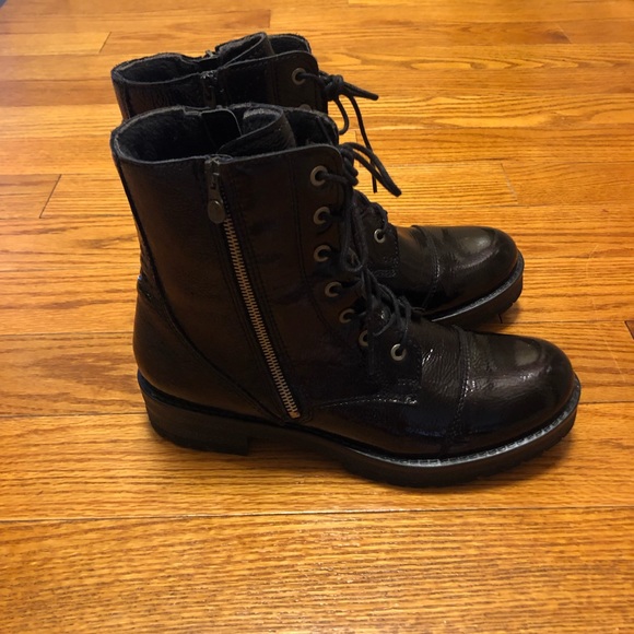 Bos. & Co. Paula patent leather combat boots - Picture 2 of 8